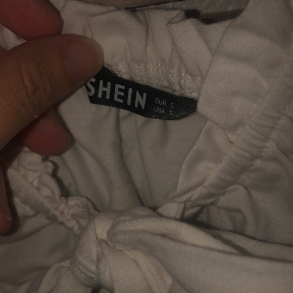 White Ruffel Shein Cropped Top - Picture 5 of 11